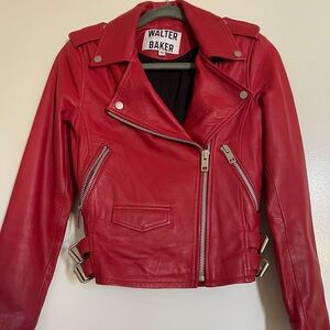 Walter Baker red leather jacket